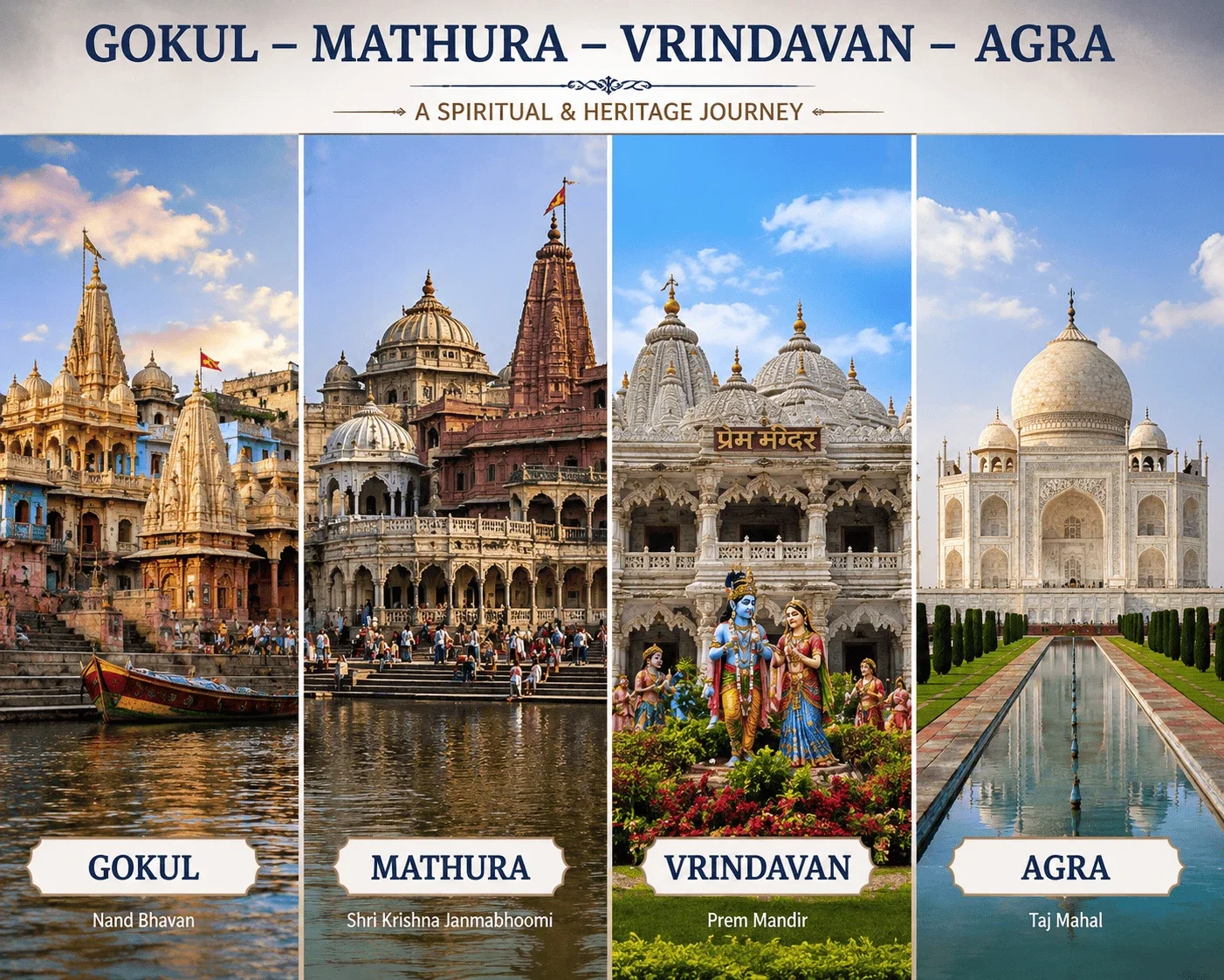 Gokul – Mathura – Vrindavan – Agra Tour